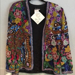 DIANE FREIS Hand Beaded Jacket *Rare Vintage